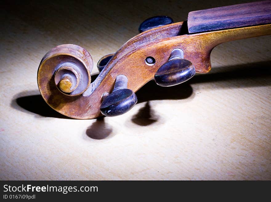 A close-up shot of a violin