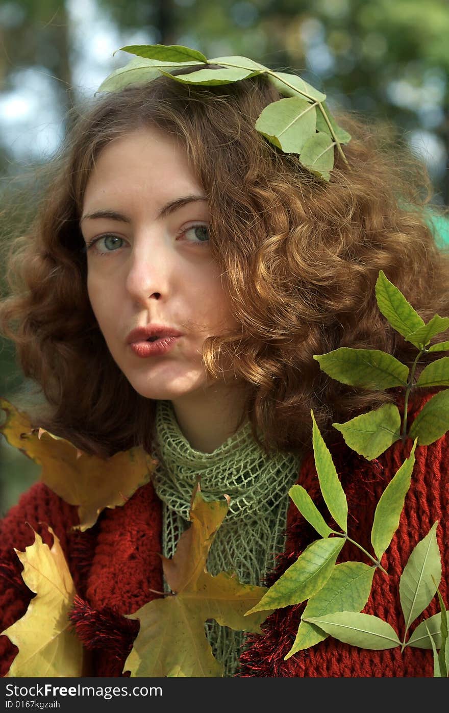 Girl In Leafs