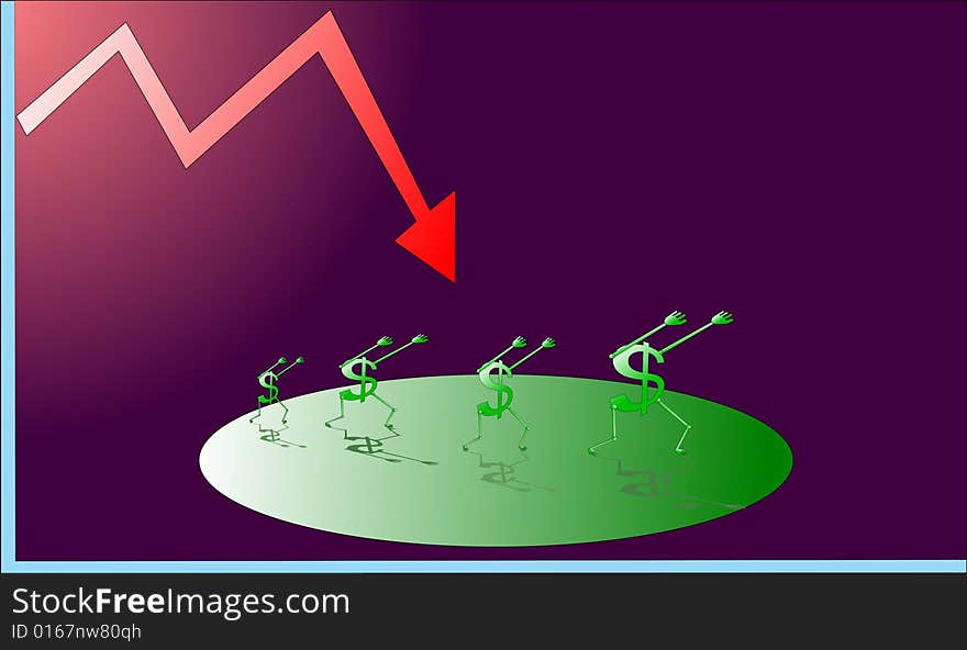 American dollars running from an uncertain market. American dollars running from an uncertain market