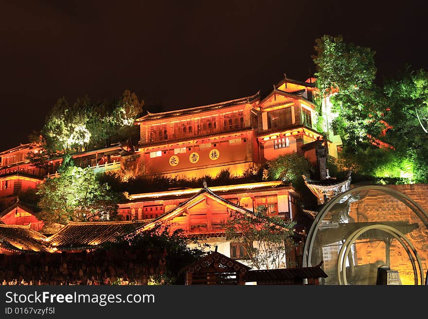 Night view of lijiang