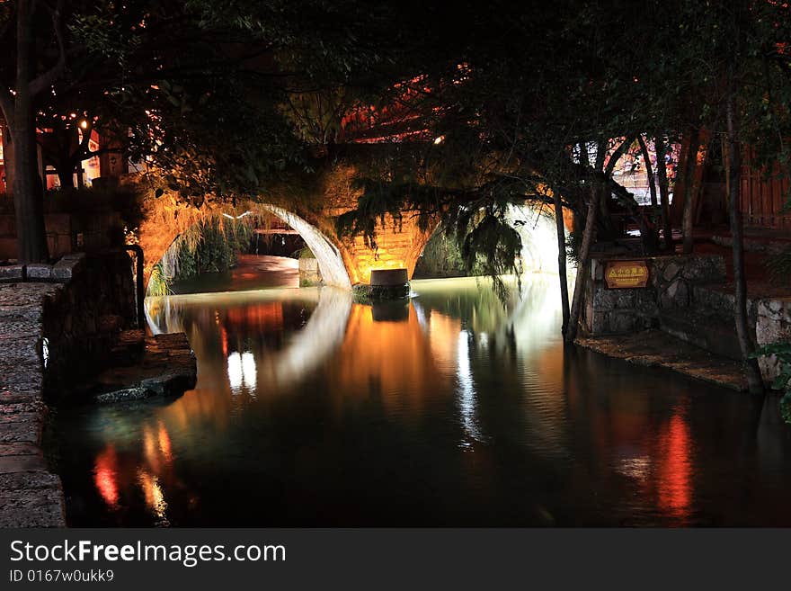 Night view of lijiang