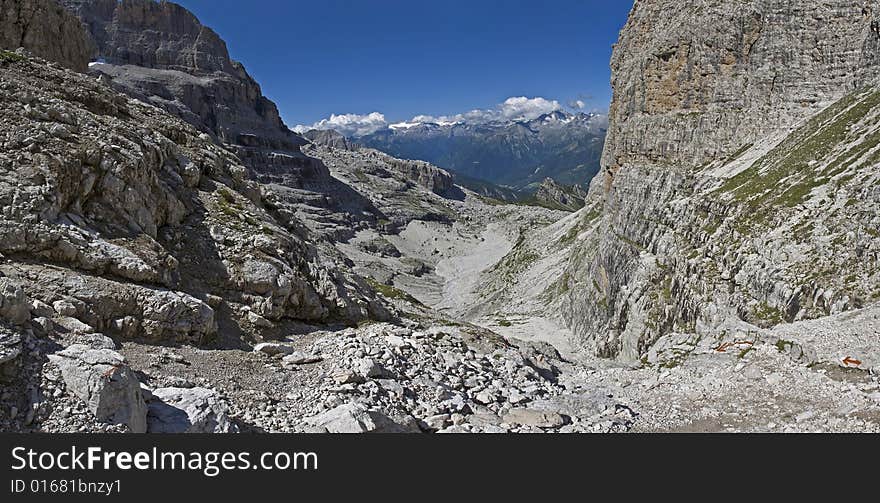 Deserted mountains in Italy