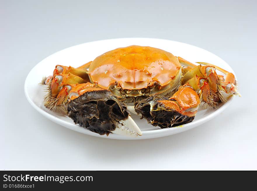 Crab in plate