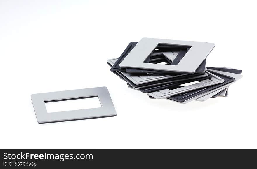 Slide frames isolated on white background