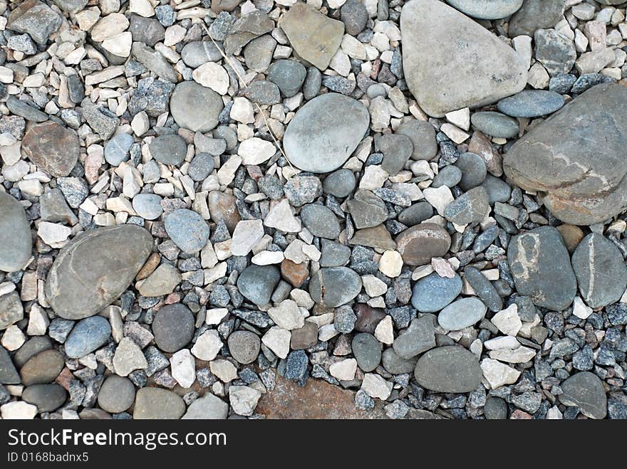 Heap of river stones