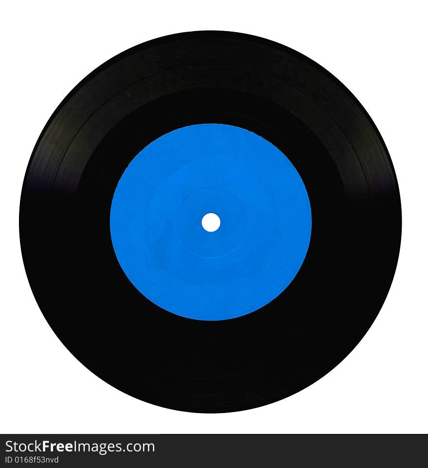 Vintage vinyl record isolated on white. Vintage vinyl record isolated on white