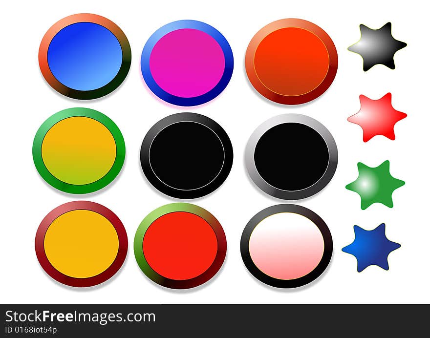 Colorful buttons