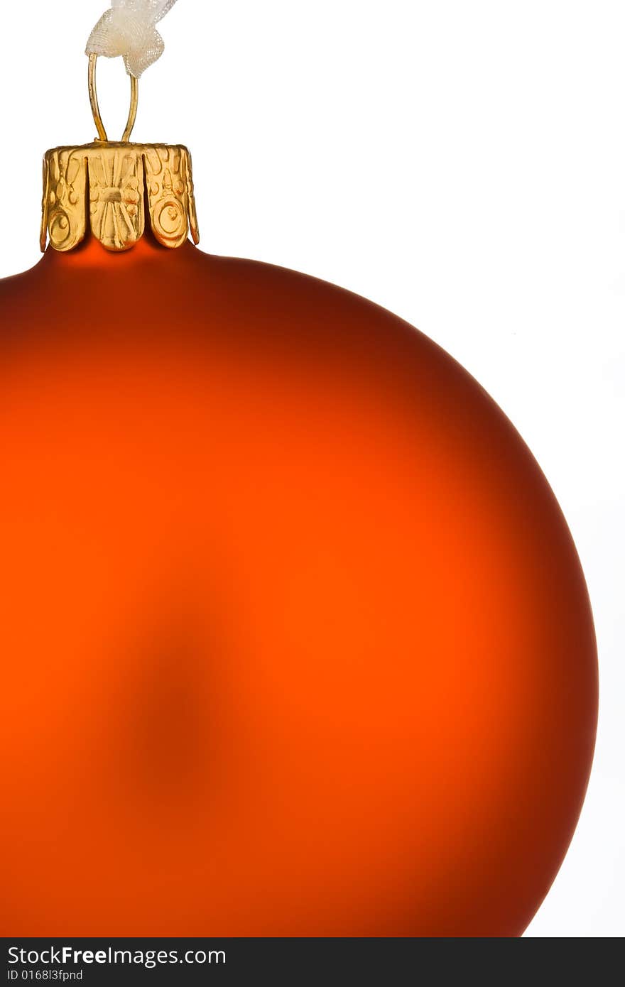 Vibrant orange Christmas Bauble