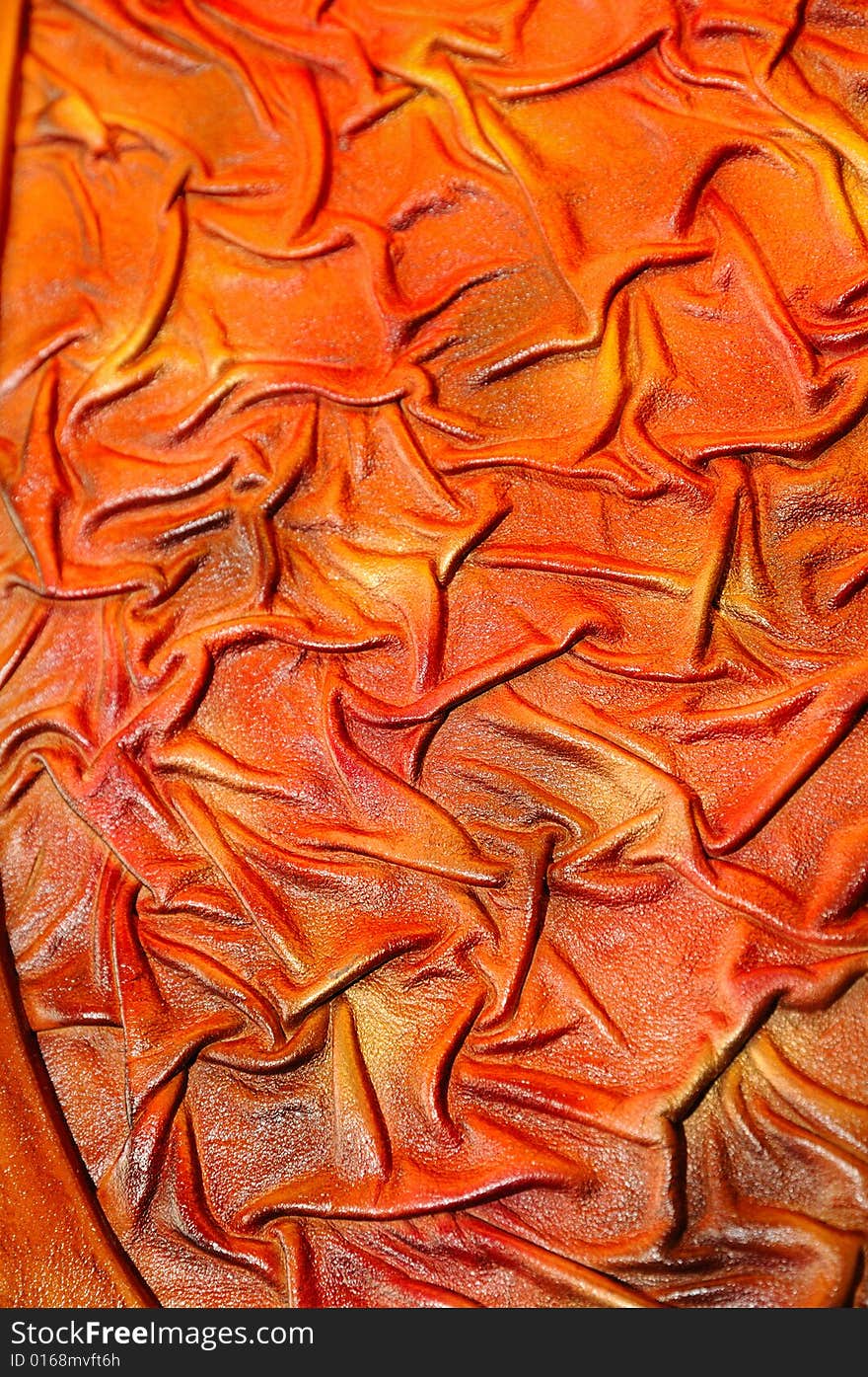 Surface of tan textured leather