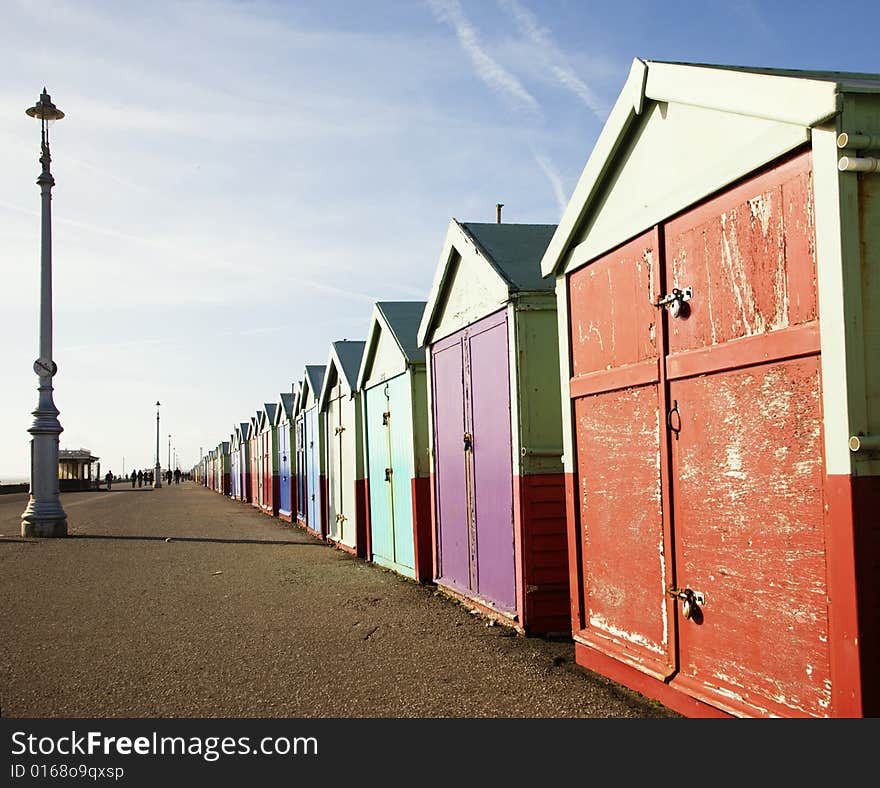 Wooden Beach Huts