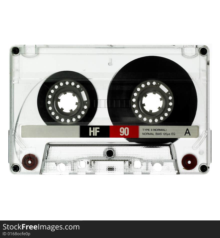 Old Cassette Isolated On White