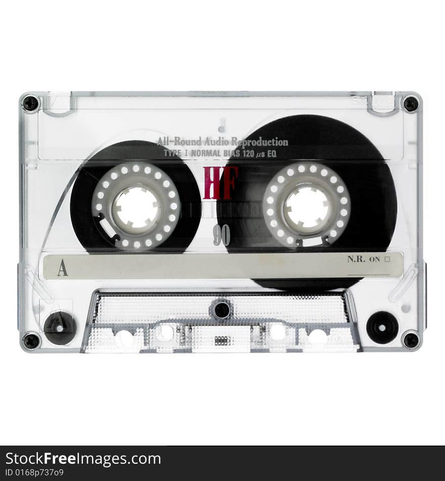 Old Cassette Isolated On White