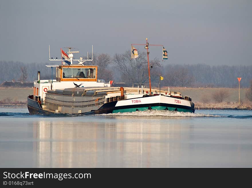 Boat on the river Lek