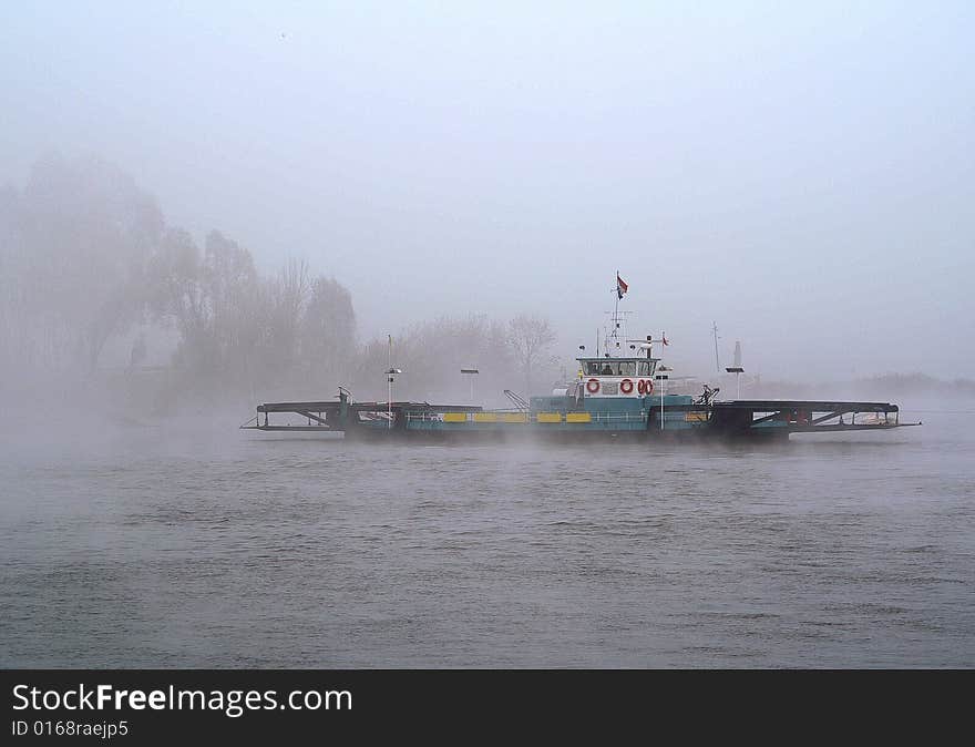 River Lek in the fog