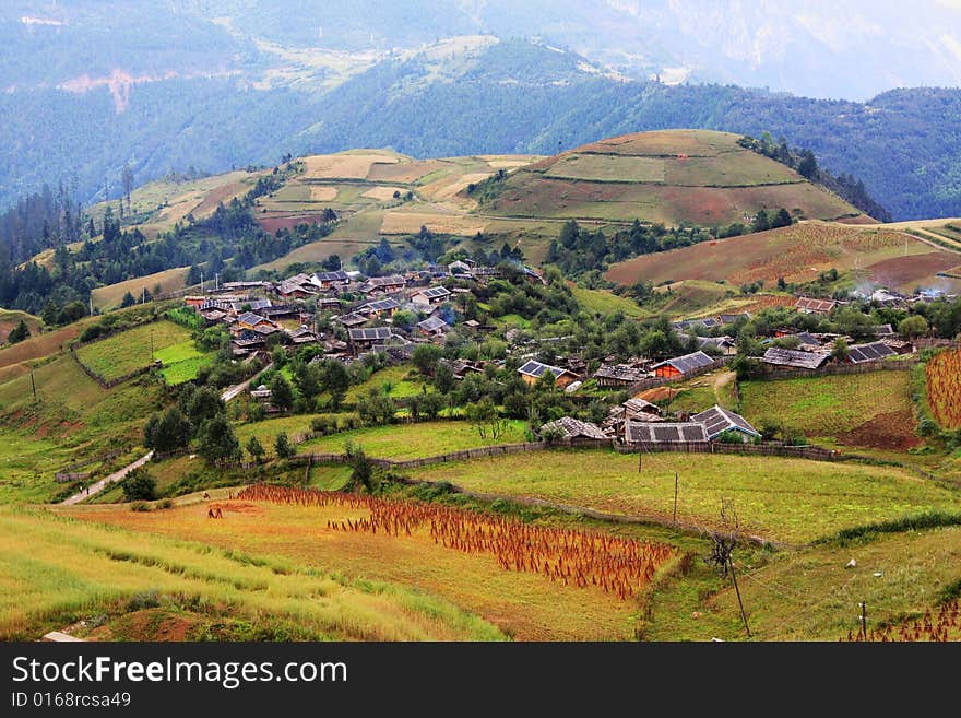 Small village in southeast china