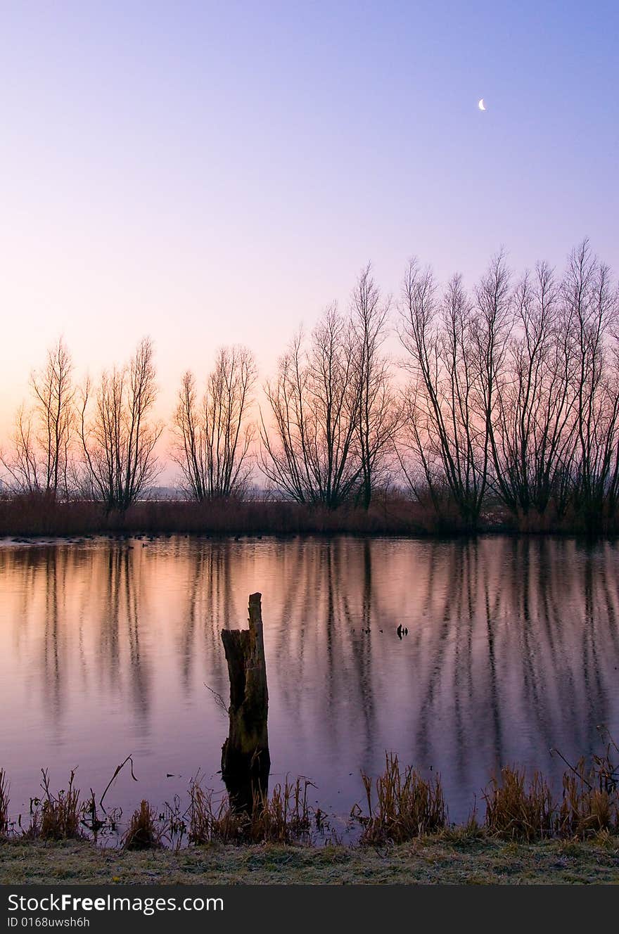 Night view at the river