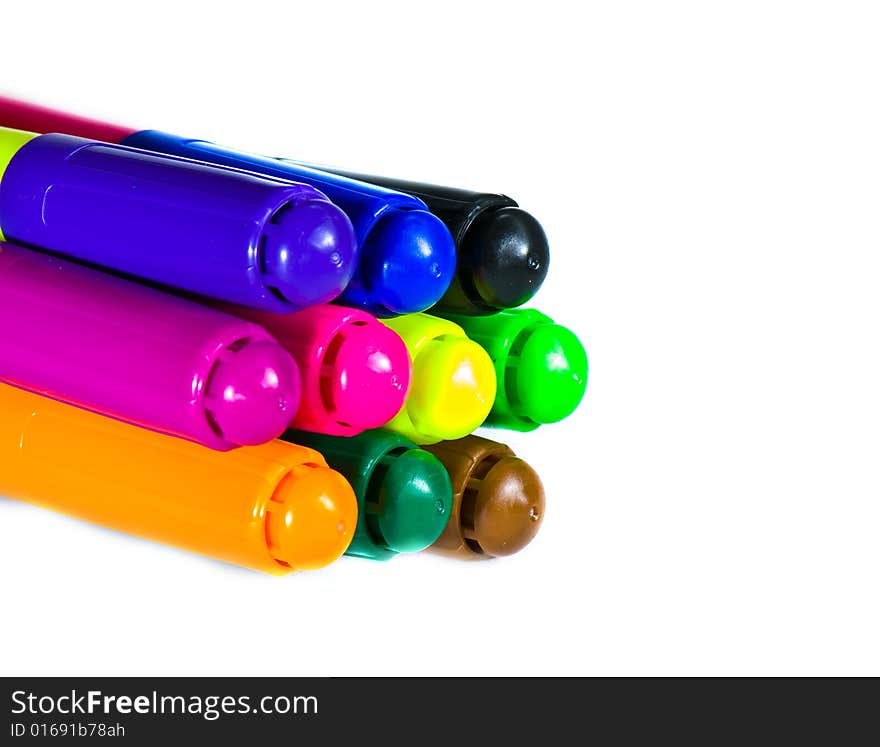 Varicoloured markers