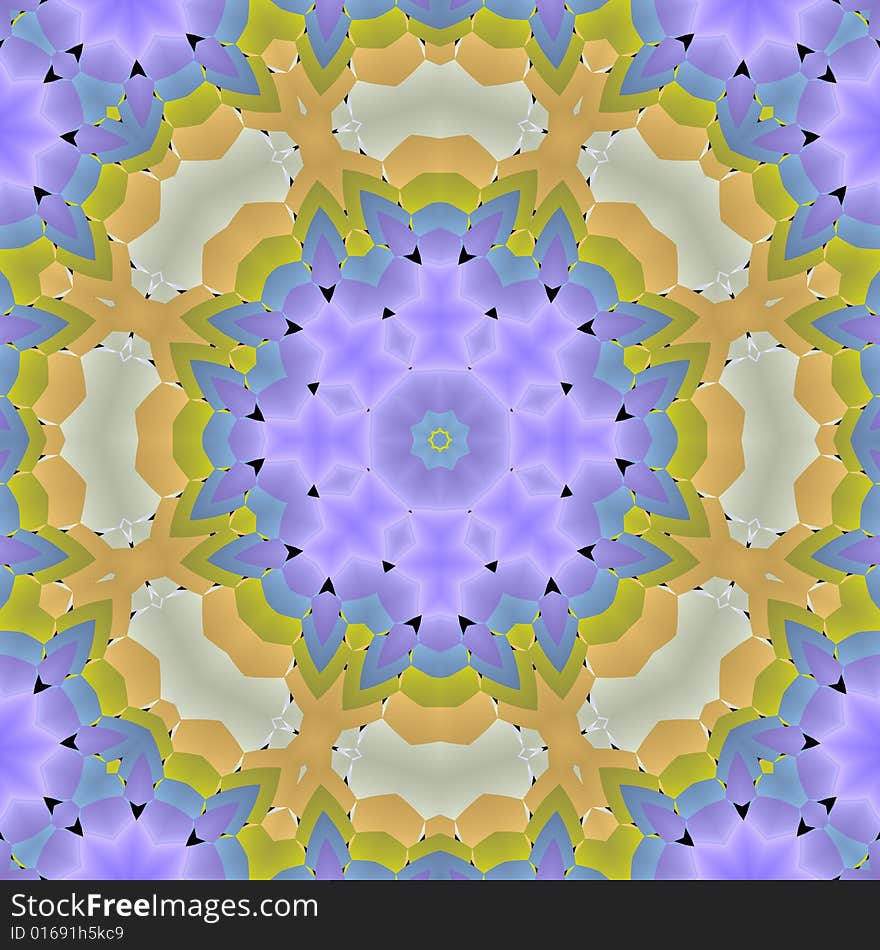 Abstract fractal image resembling a floral splash mandala