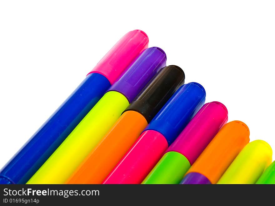 Varicoloured markers