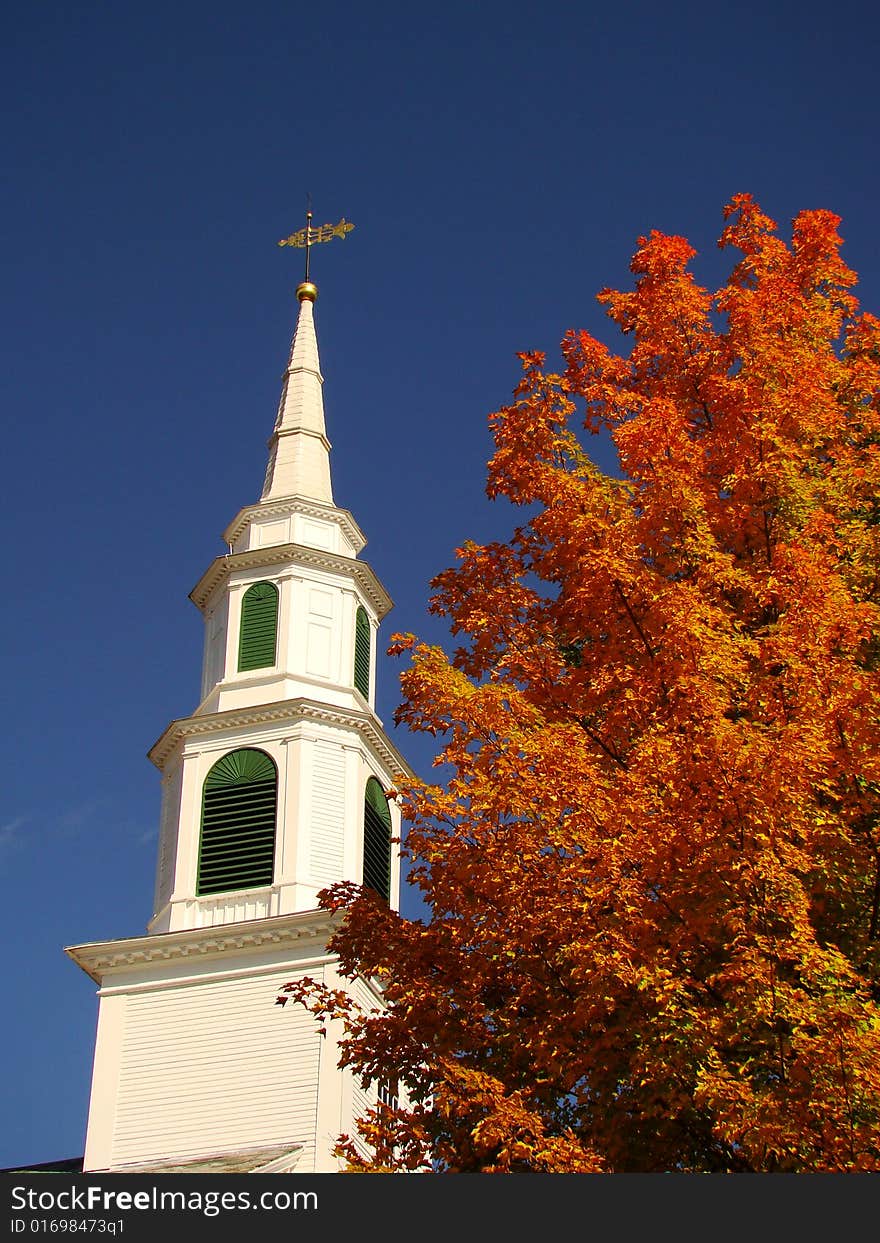 Peak fall foliage in New England