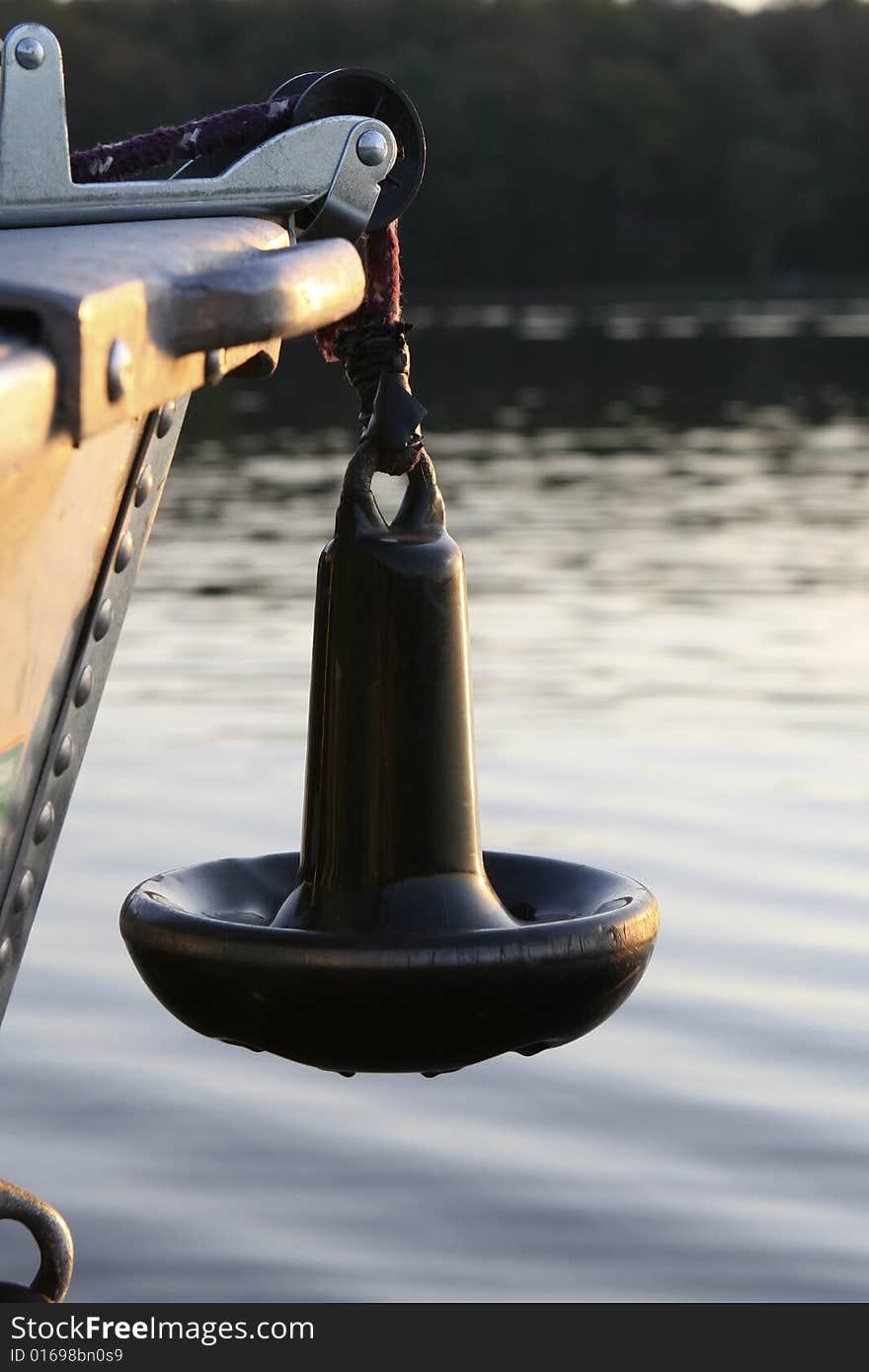 Boat anchor stowed and ready for use; Piatt Lake, Upper Peninsula Michigan. Boat anchor stowed and ready for use; Piatt Lake, Upper Peninsula Michigan