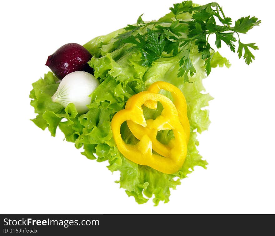 Vegetables for the salads, bought in the rural market