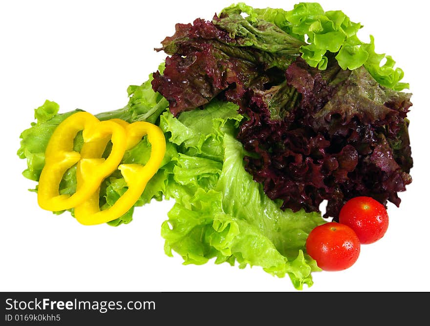 Vegetables for the salads, bought in the rural market