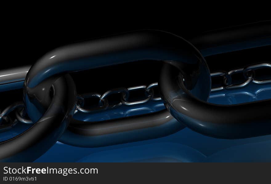 Chrome Chain on shiny surface (4 of 5). Chrome Chain on shiny surface (4 of 5)