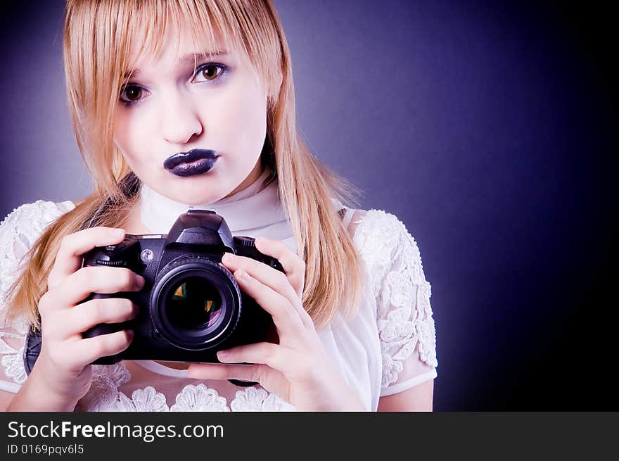 Young Girl With Camera