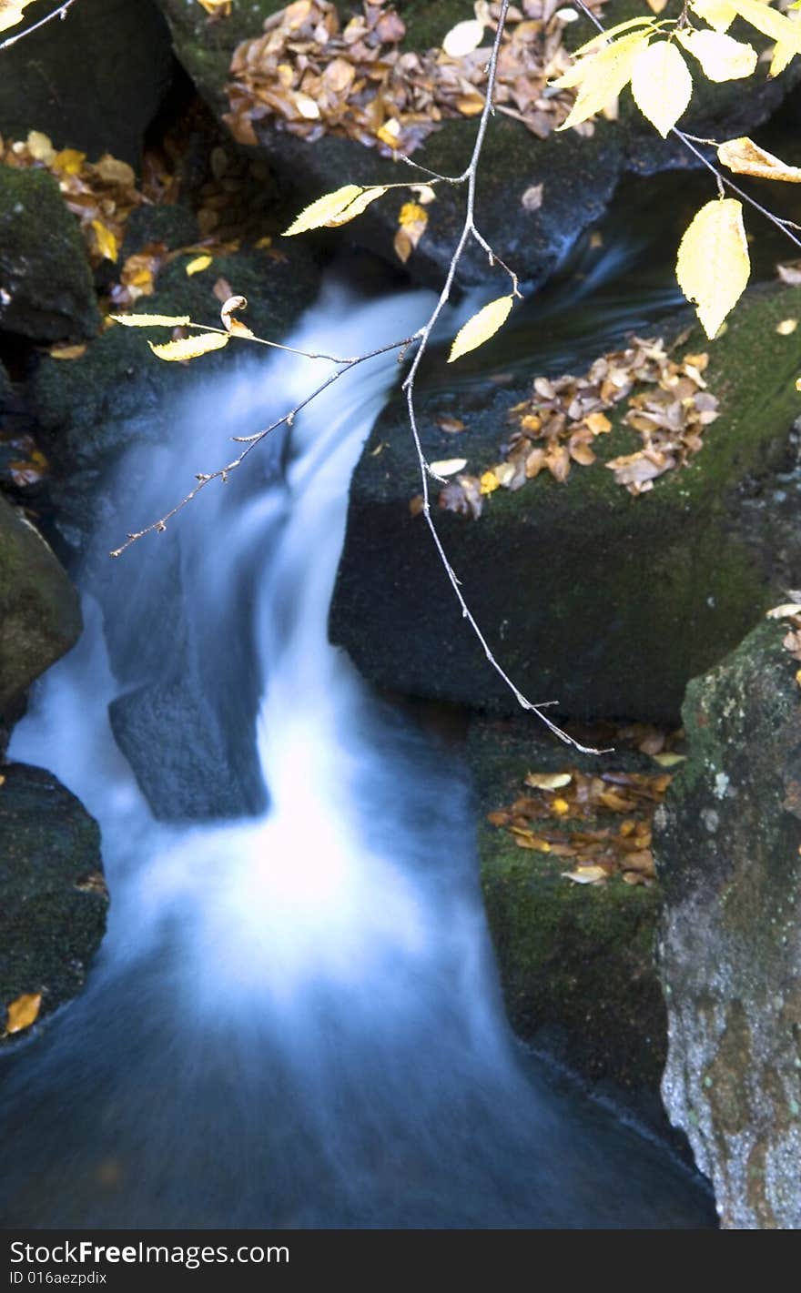 A beautiful waterfall in White Mountains. A beautiful waterfall in White Mountains.