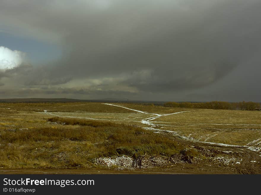 The storm autumn landscape photo