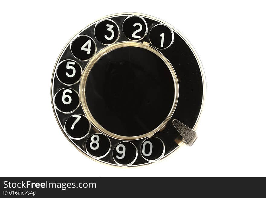 Disk dialer black color on a white background