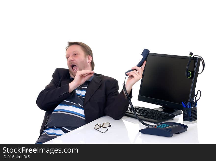 Businessman on desk