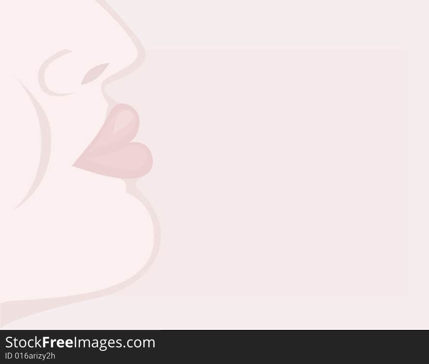 Beautiful young woman face  illustration. Beautiful young woman face  illustration