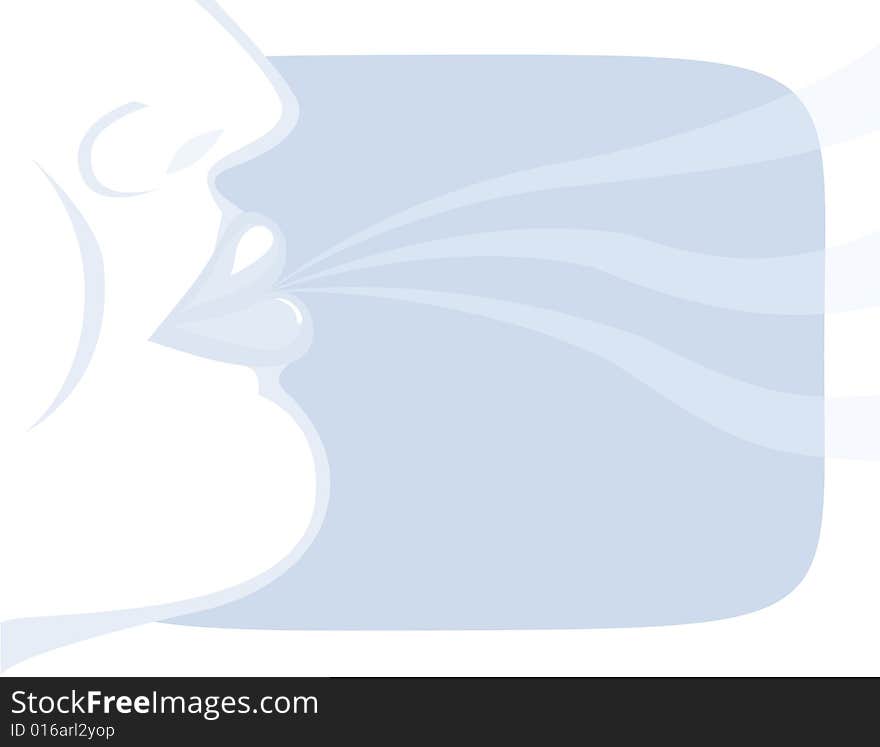 Beautiful young woman face  illustration. Beautiful young woman face  illustration