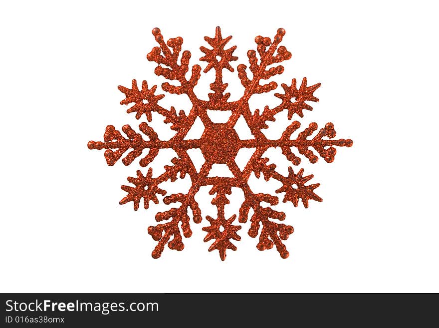 A christmas ornament - seasonal decoration - isolated - close up. A christmas ornament - seasonal decoration - isolated - close up