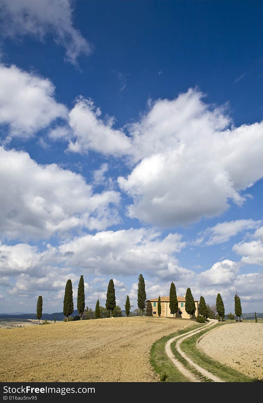 Tuscan landscape whit cloud, valle d'Orcia, italy. Tuscan landscape whit cloud, valle d'Orcia, italy