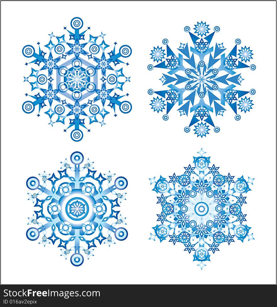 Vector Christmas snowflakes for design