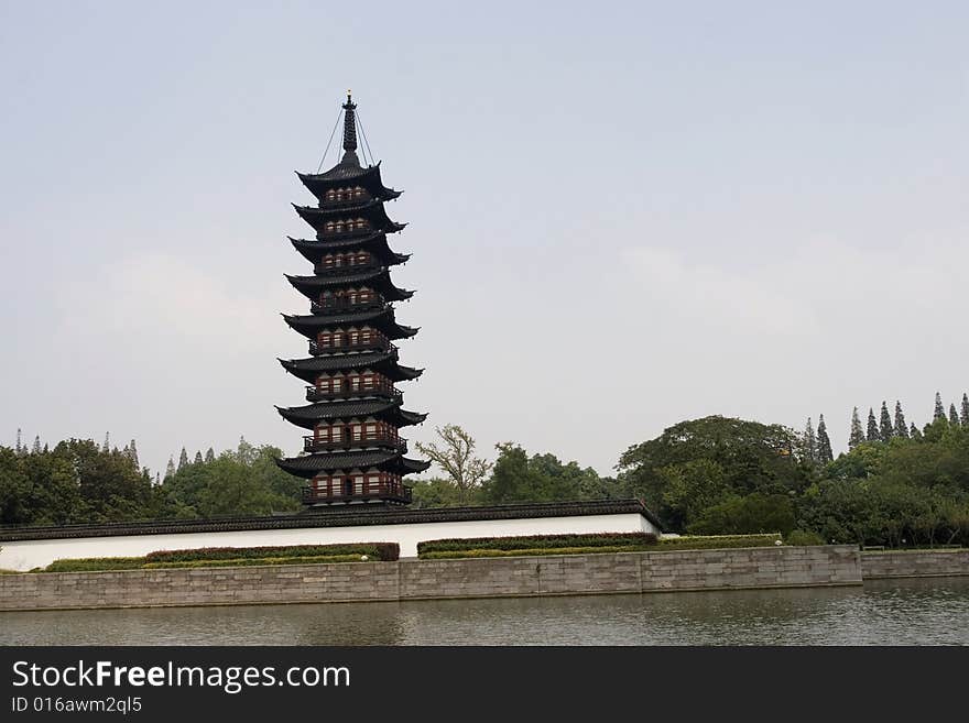 The pagoda of songjiang shanghai china .