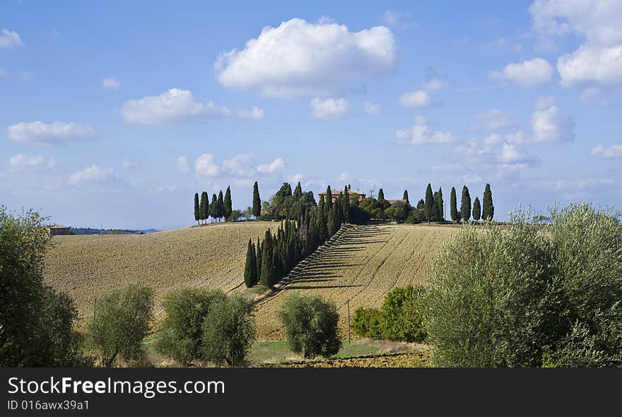 Tuscan landscape whit cloud, valle d'Orcia, italy. Tuscan landscape whit cloud, valle d'Orcia, italy