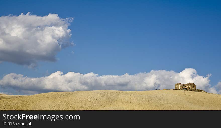 Tuscan Landscape, Isolated Farm