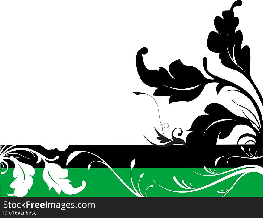 Abstract floral background, vector illustration