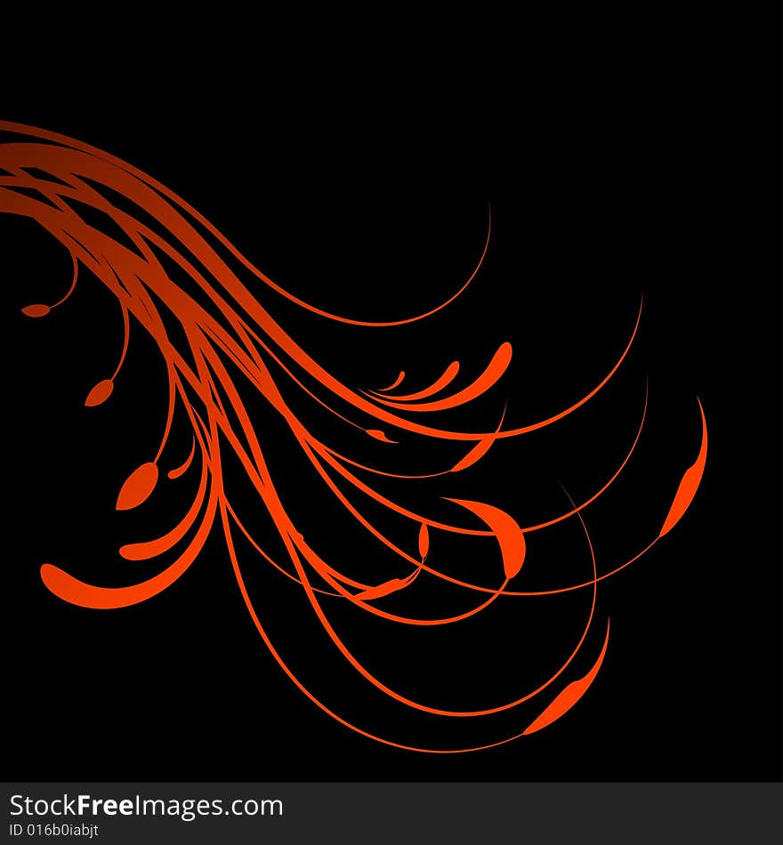 Abstract floral background, vector illustration