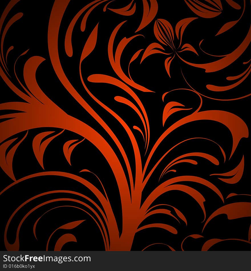 Abstract floral background, vector illustration