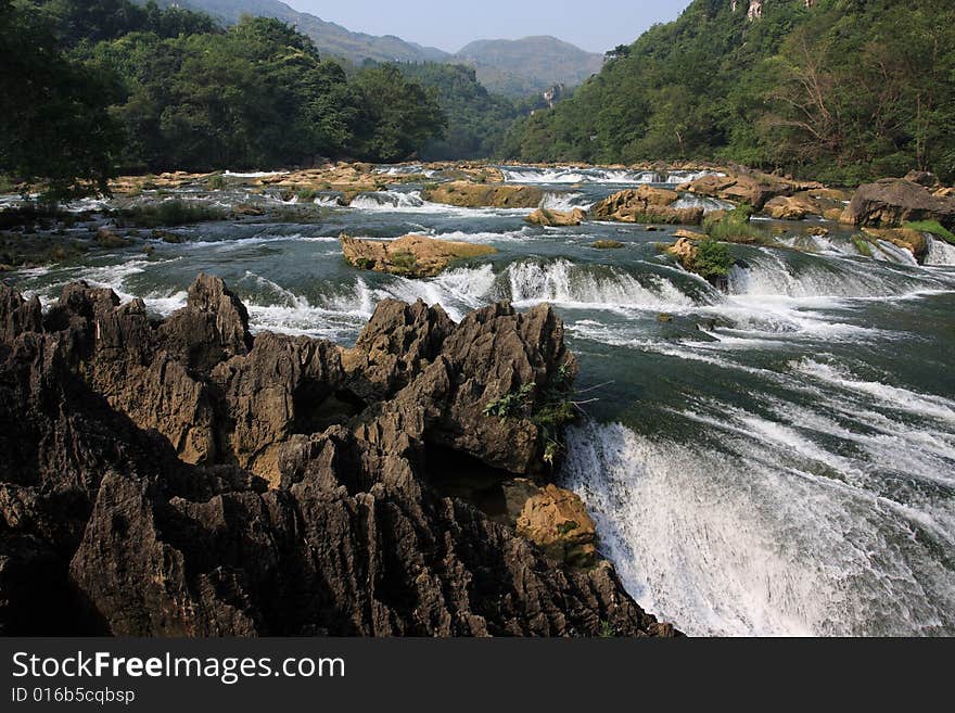 Stream flow from mountains, with interesting stones. Stream flow from mountains, with interesting stones