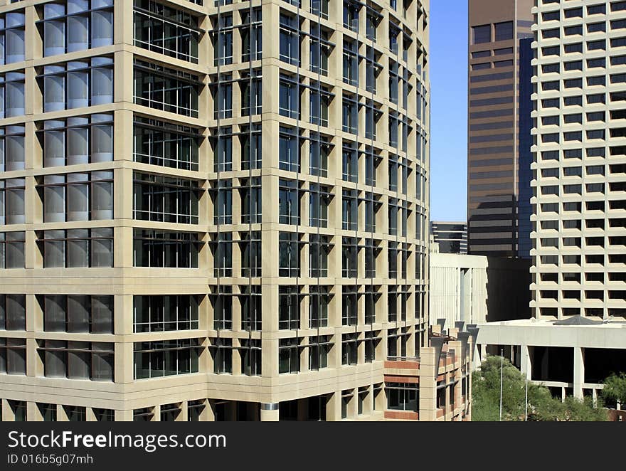 Modern office buildings in downtown Phoenix, Arizona. Modern office buildings in downtown Phoenix, Arizona.