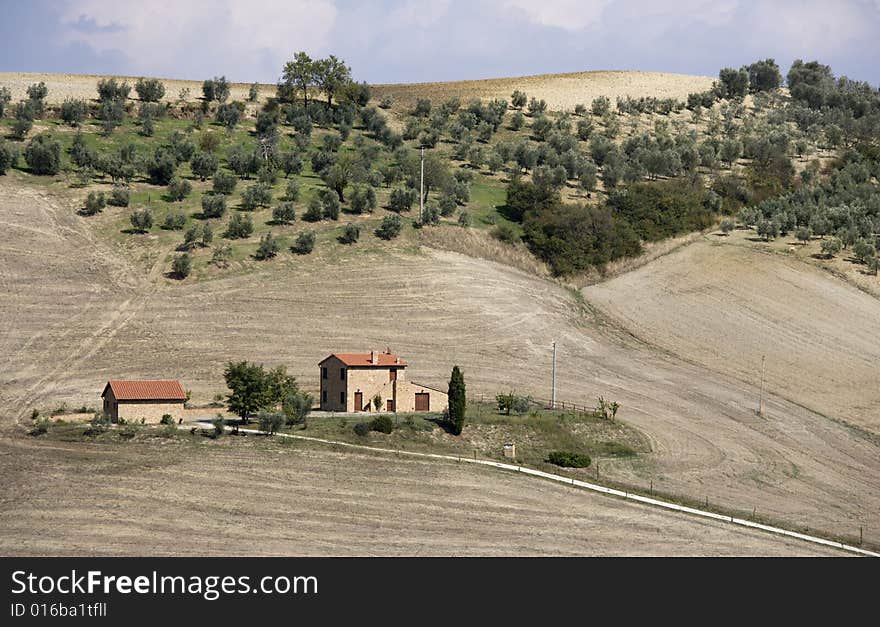 Tuscan Landscape, view on the hills