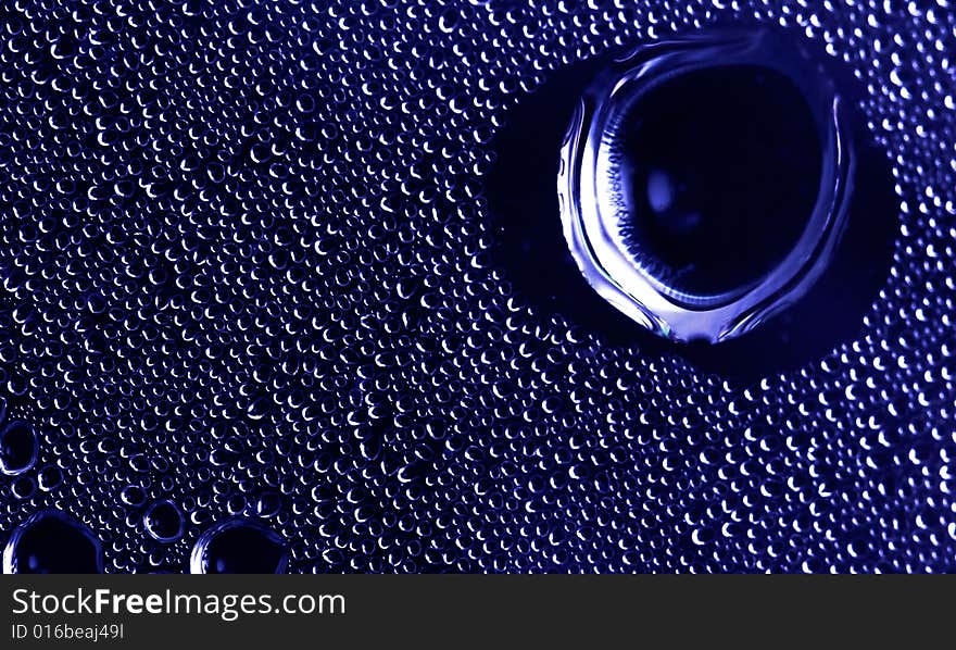 Small water drops on the clear glass. Small water drops on the clear glass.