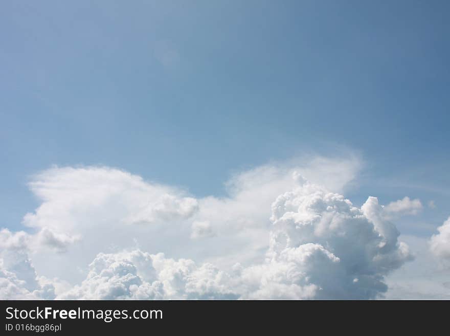 Clouds on a blue sky. Clouds on a blue sky