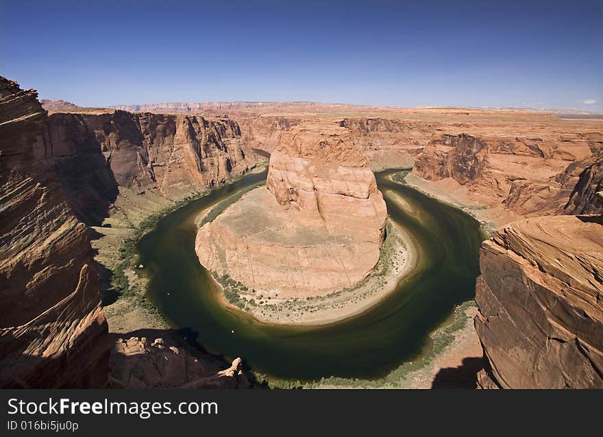 Elevated view of Horseshoe bend, Arizona